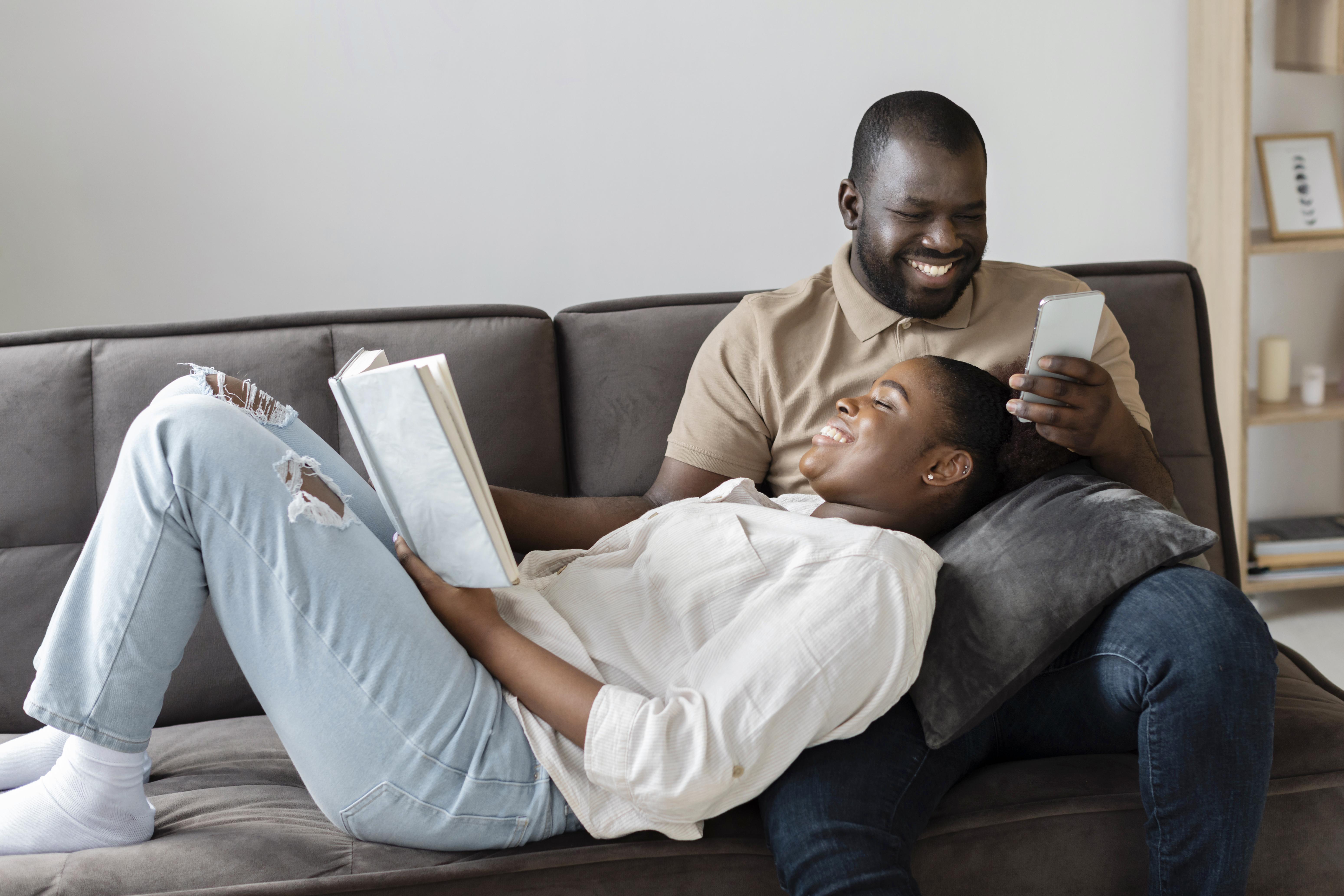 Home buyers viewing a bright living room in a Nairobi house